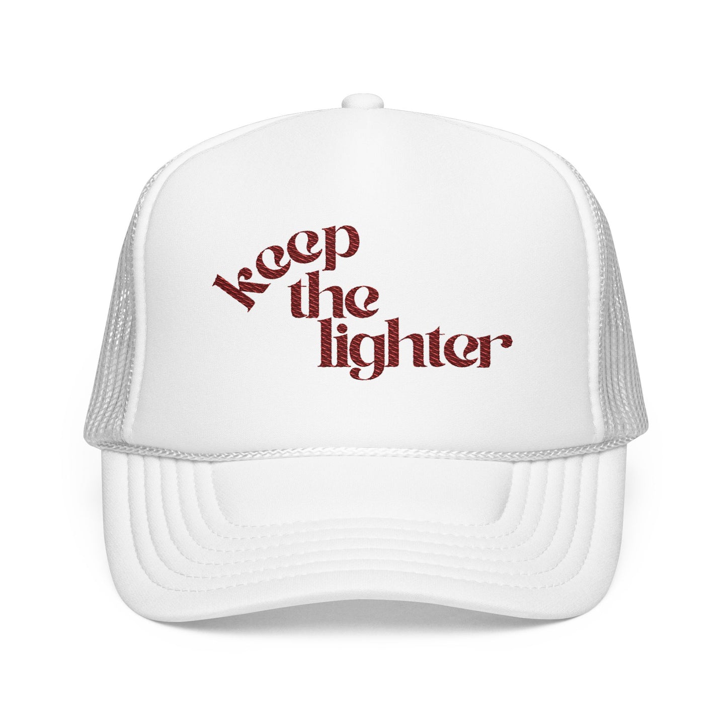 keep the lighter ♡ embroidered foam trucker cap
