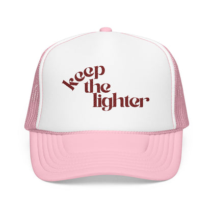 keep the lighter ♡ embroidered foam trucker cap