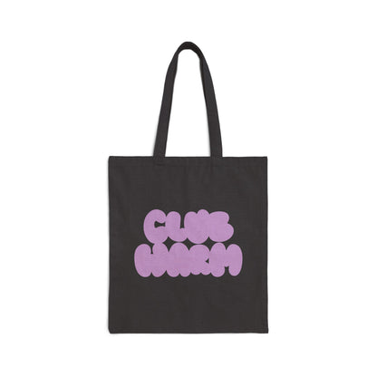 the warm feeling dual-sided canvas bubblegum tote