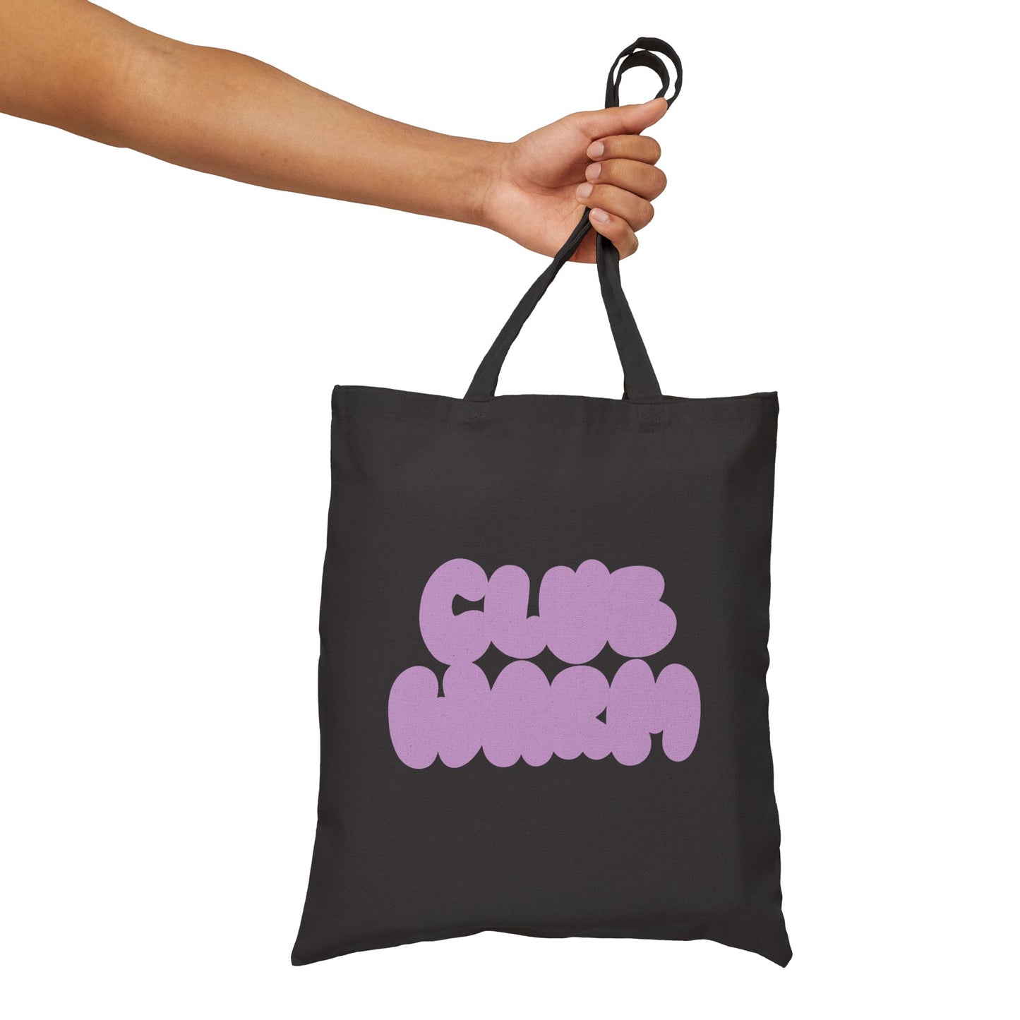 the warm feeling dual-sided canvas bubblegum tote