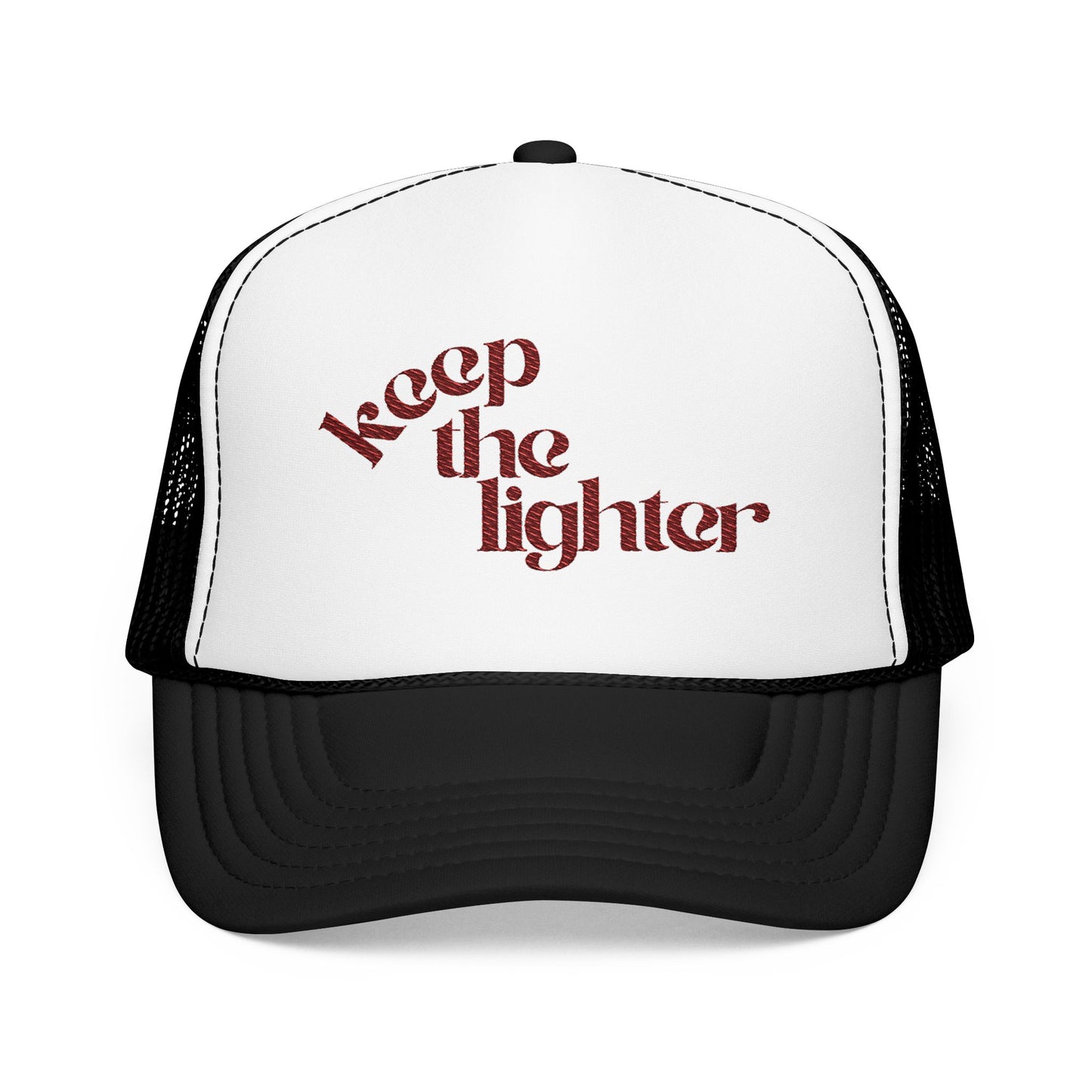 keep the lighter ♡ embroidered foam trucker cap