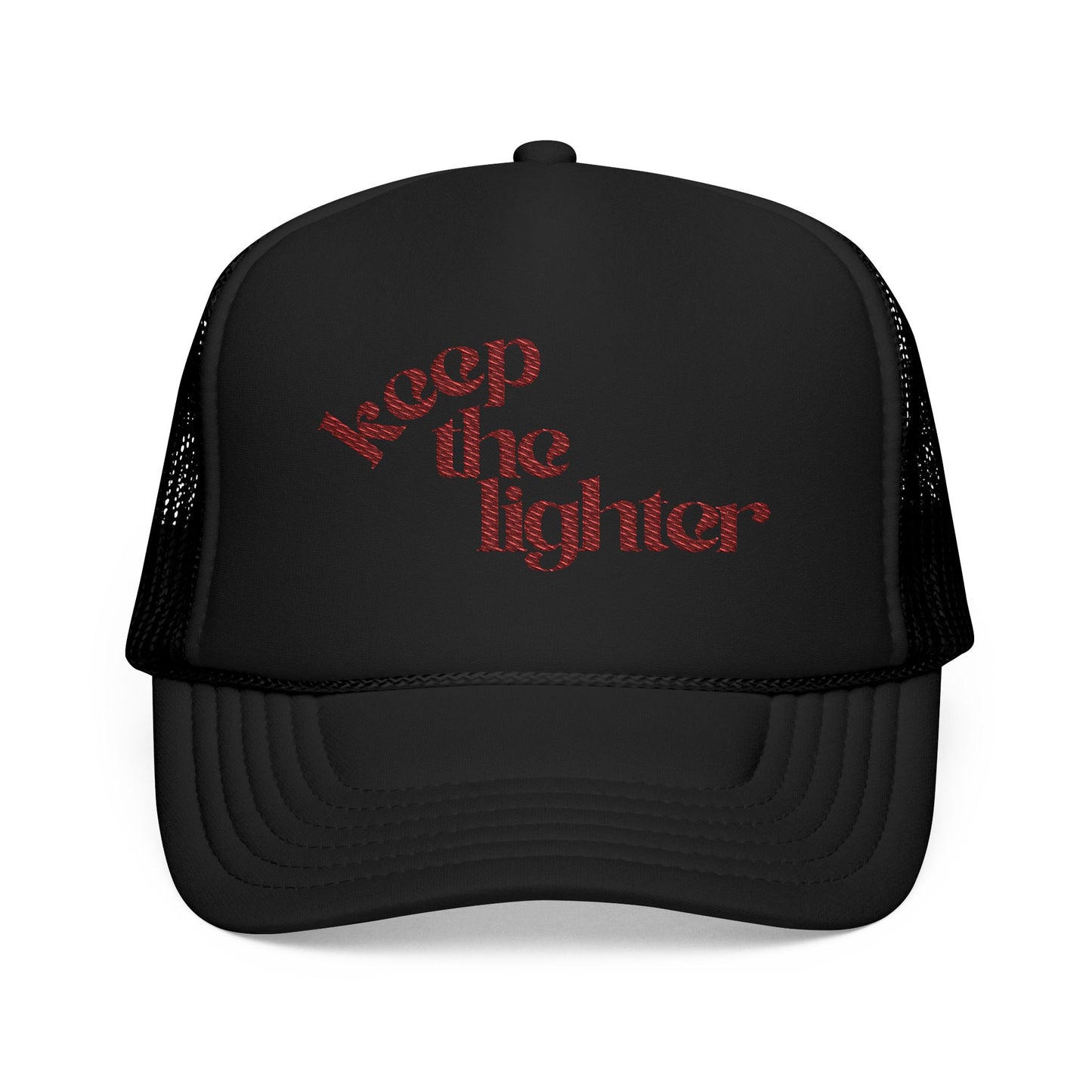 keep the lighter ♡ embroidered foam trucker cap