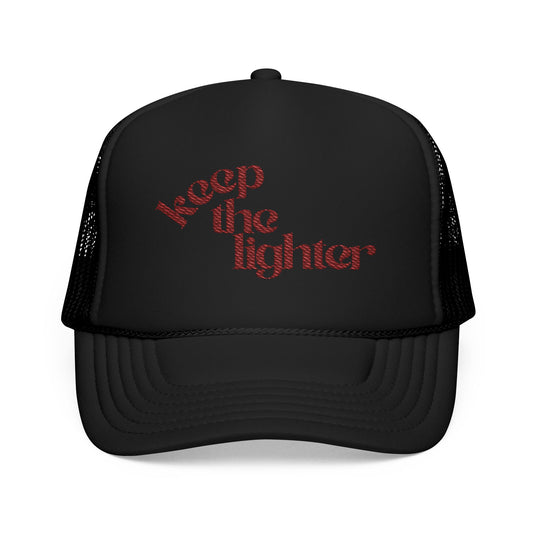 keep the lighter ♡ embroidered foam trucker cap